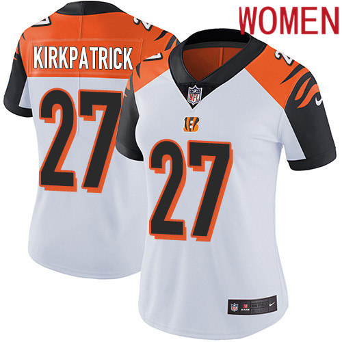 2019 Women Cincinnati Bengals 27 Kirkpatrick white Nike Vapor Untouchable Limited NFL Jersey